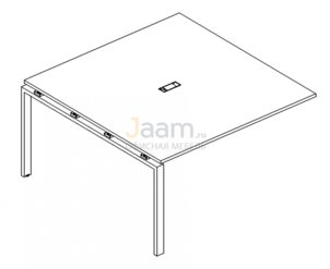 Стол для переговоров Секция стола для переговоров на металлокаркасе UNO Б1 136-1 БП