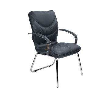 Офисный стул LEEDS CHROME D кожа+кож.зам.