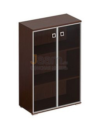 Кабинет руководителя Офисный шкаф для документов средний со стекл. тонир. дверьми в рамке ККС 301