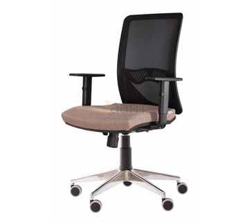 Кресло для персонала Бренда/П Ткань кат. 1 со слайдером/база алюминий