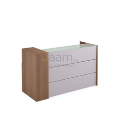 Стойка ресепшн Стойка регистрационная со стеклом и шкафом для документов прав. PZ/R201/1