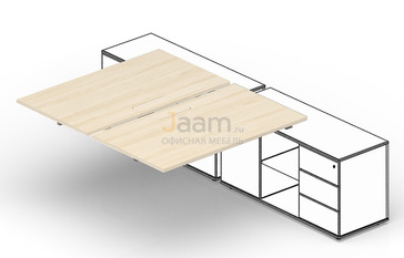 Мебель для персонала Приставной элемент (меламиновые аутлеты) ST2TPM168FU
