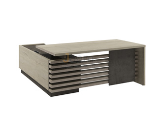 Кабинет руководителя Стол руководителя на ЛДСП опорах с опорной тумбой правый Z-218