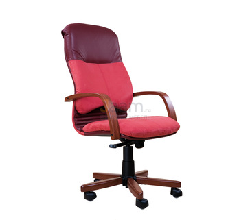 Кресло для руководителя Мара/П комб. Кожа нестандартная/база дерево