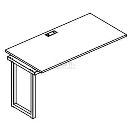 Мебель для персонала Секция стола рабочей станции на металлокаркасе QUATTRO Б4 014-1 БП