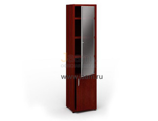 Кабинет руководителя Стеллаж узкий со стеклом К-02