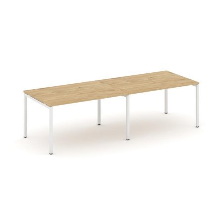 Стол переговорный SN-4P.SPRG-012.3 (2360х980х750) (Тиквуд Светлый/Металл Белый)