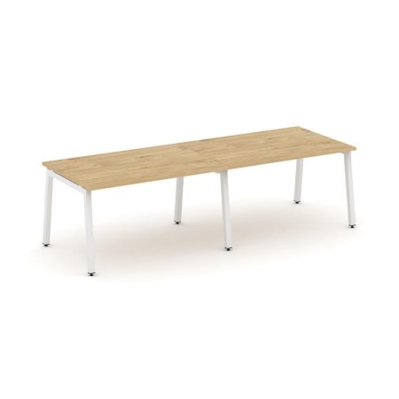 Стол переговорный SN-5A.SPRG-012.3 (2360х980х750) (Тиквуд Светлый/Металл Белый)