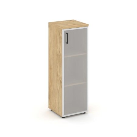 Шкаф средний узкий SN.STU.E-206(R) (400х400х1203) (Тиквуд Светлый/Сатин)