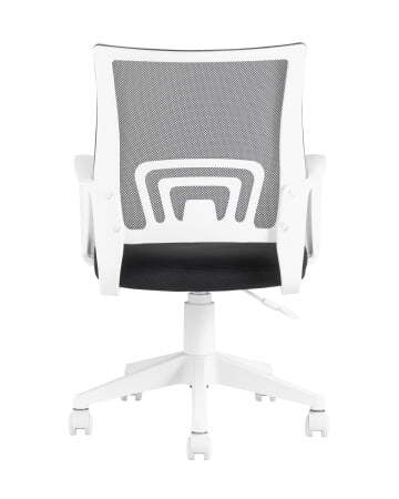 Кресло офисное TopChairs ST-BASIC-W серый крестовина пластик белый (Компьютерное кресло ST-BASIC-W серый)