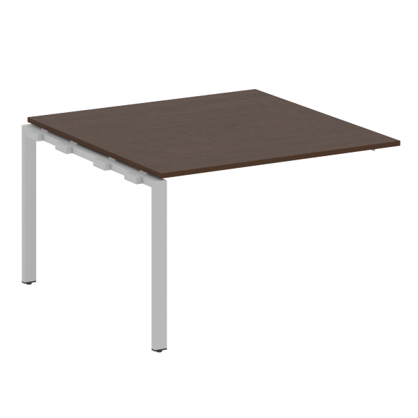 Проходной наборный элемент переговорного стола Metal System Style БП.ППРГ-2 1200x1235x750 (Венге Цаво/Серый металл)