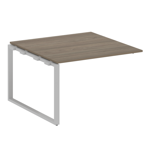 Проходной наборный элемент переговорного стола Metal System Style БО.ППРГ-2 1200x1235x750 (Вяз/Серый металл)
