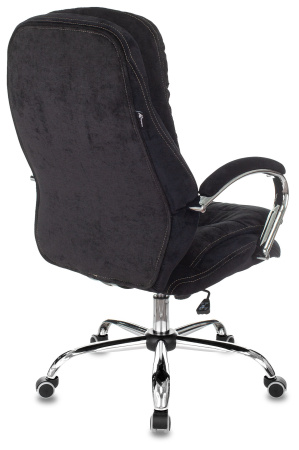 Кресло руководителя T-9950SL Fabric черный Light-20 крестов. металл хром (Черный)
