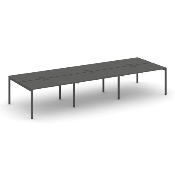 Рабочая станция 2-х сторонняя SN-4P.DRS-074 (4740х1432х750) (Антрацит/Металл Антрацит)