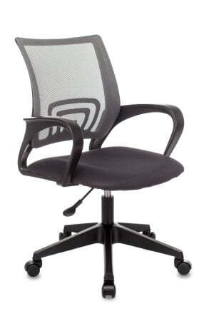 Кресло офисное TopChairs ST-Basic сетка/ткань серый (Компьютерное кресло ST-Basic темно-серый)
