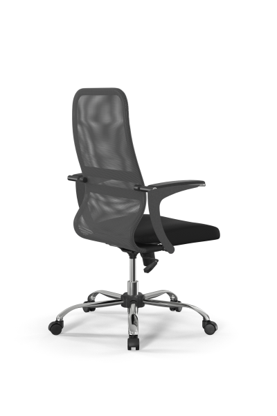 Кресло для руководителя Метта Sit 8 B2-8U - X1+UMF(X1) /Uh00/Wh00/U1mL-b(M09.B21.G20.W01) (Светло-серый | Черный)