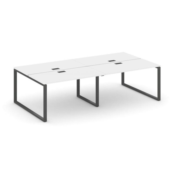 Рабочая станция 2-х сторонняя SN-6O.DRS-044 (3160х1432х750) (Белый/Металл Антрацит)