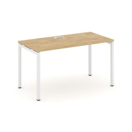 Стол письменный SN-4P.SP-013 (1380х700х750) (Тиквуд Светлый/Металл Белый)