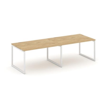 Стол переговорный SN-4O.SPRG-013.3 (2760х980х750) (Тиквуд Светлый/Металл Белый)