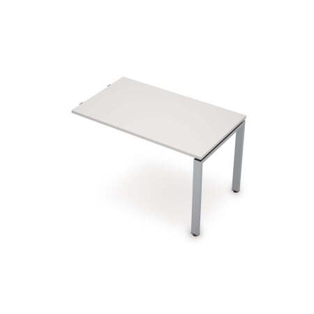 6МПр.602 Приставной элемент (1200x700x750) (Белый/Алюминий матовый)