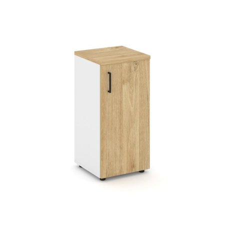 Шкаф низкий узкий SN.STU.E-301(R) (400х400х833) (Белый/Тиквуд Светлый)