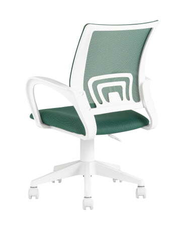Кресло офисное TopChairs ST-BASIC-W зеленый крестовина пластик белый (Компьютерное кресло ST-BASIC-W зеленый)