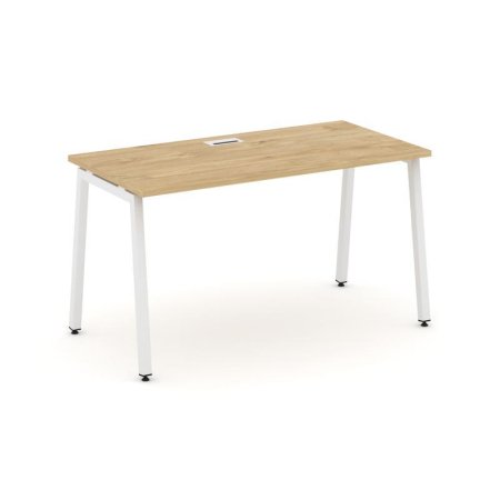 Стол письменный SN-4A.SP-013 (1380х700х750) (Тиквуд Светлый/Металл Белый)
