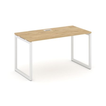 Стол письменный SN-4O.SP-013 (1380х700х750) (Тиквуд Светлый/Металл Белый)