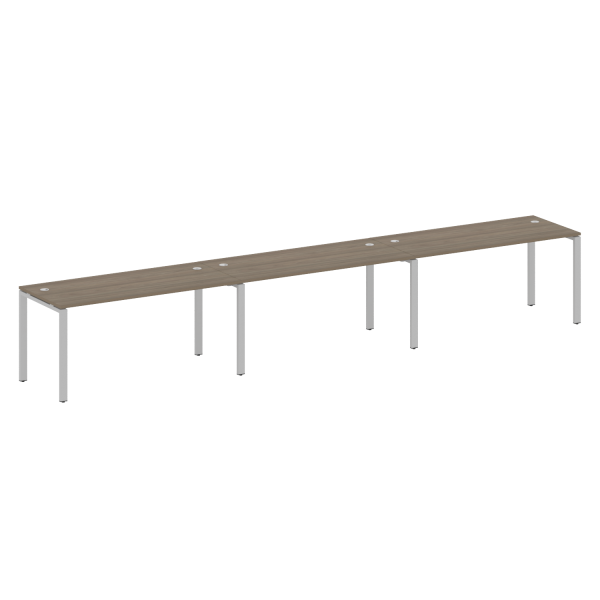 Рабочая станция на 3 раб. места Metal System Style БП.СМ-3.4 4800x720x750 (Вяз/Серый металл)