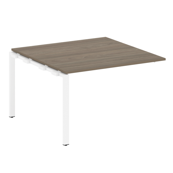 Проходной наборный элемент переговорного стола Metal System Style БП.ППРГ-2 1200x1235x750 (Вяз/Белый металл)