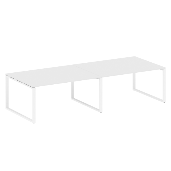 Переговорный стол 2 столешницы Metal System Style БО.ПРГ-2.4 3200x1235x750