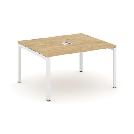 Стол переговорный SN-5P.SPRG-034 (1580х1180х750) (Тиквуд Светлый/Металл Белый)