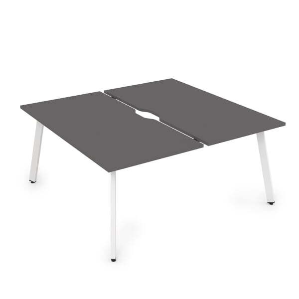 10БДВ.284 Стол системы БЕНЧ с вырезом, сдвоенный, на 2 рабочих места (1600x1635x750)